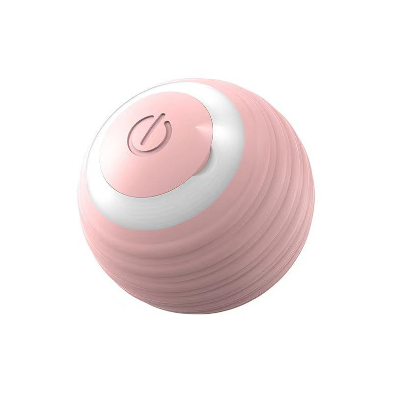 Automatic Self-Rolling Cat Toy Ball with Rope, Bite Resistant Bouncing Interactive Pet Ball for Indoor Kitten & Cat Self Play