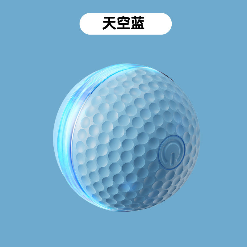 Automatic Self-Rolling Cat Toy Ball with Rope, Bite Resistant Bouncing Interactive Pet Ball for Indoor Kitten & Cat Self Play